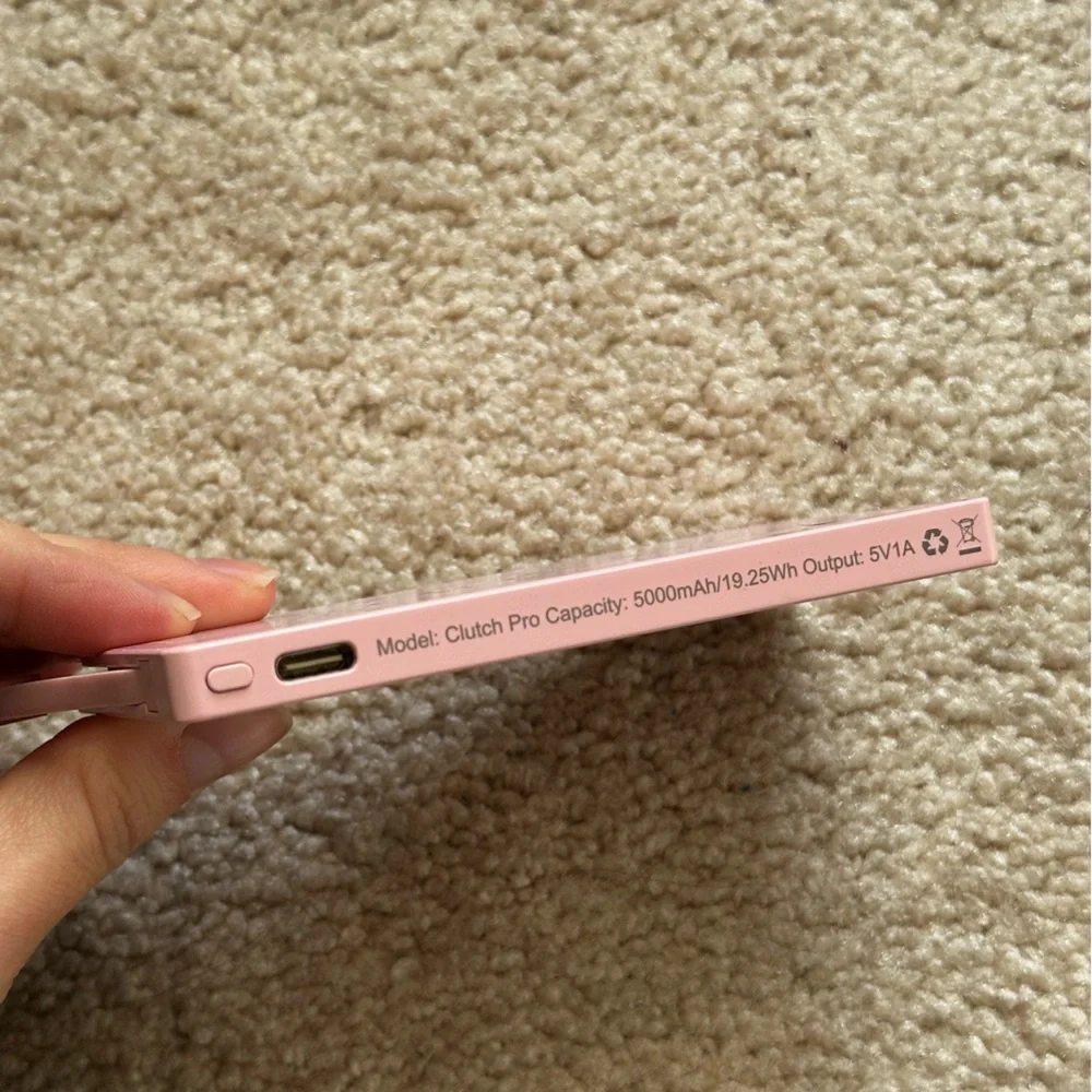 Pink Lightning Bolt Compact Case